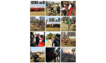 南通分公司與當?shù)刂驹刚吖餐瑢崿F(xiàn)“同栽一棵樹，同抹一片綠”的夢想